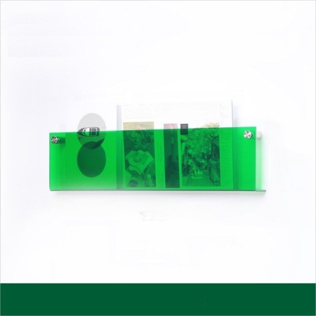 Translucent Segmented Wall-Mounted Magazine Holder