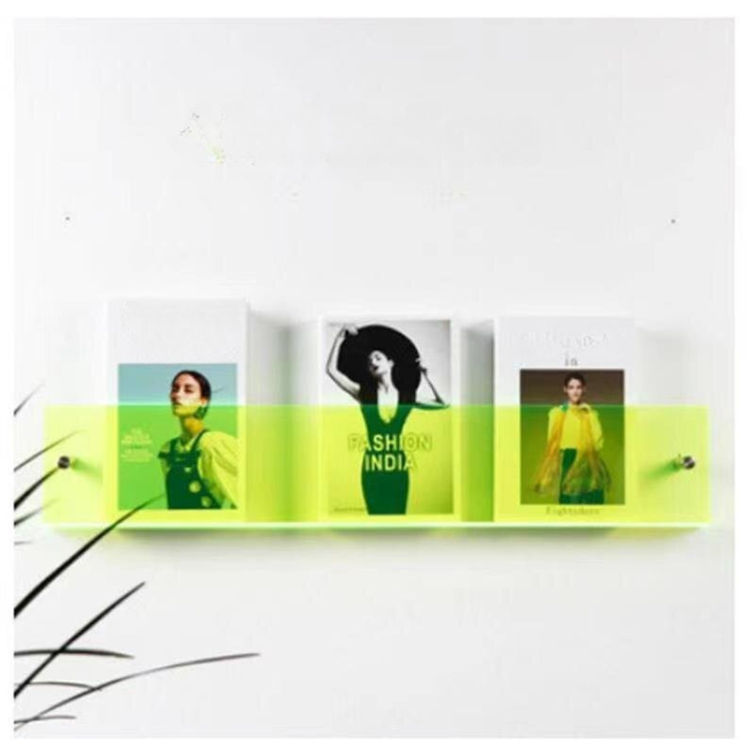 Translucent Segmented Wall-Mounted Magazine Holder