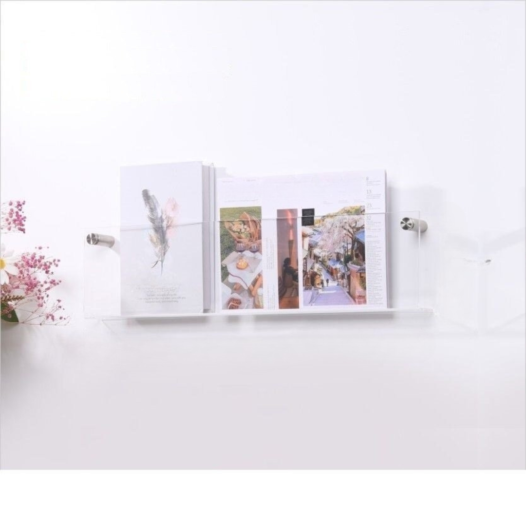 Translucent Segmented Wall-Mounted Magazine Holder