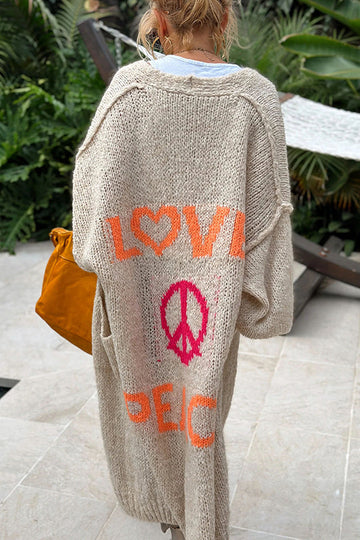 Coralie - ''Love & Peace'' Stylish Cardigan