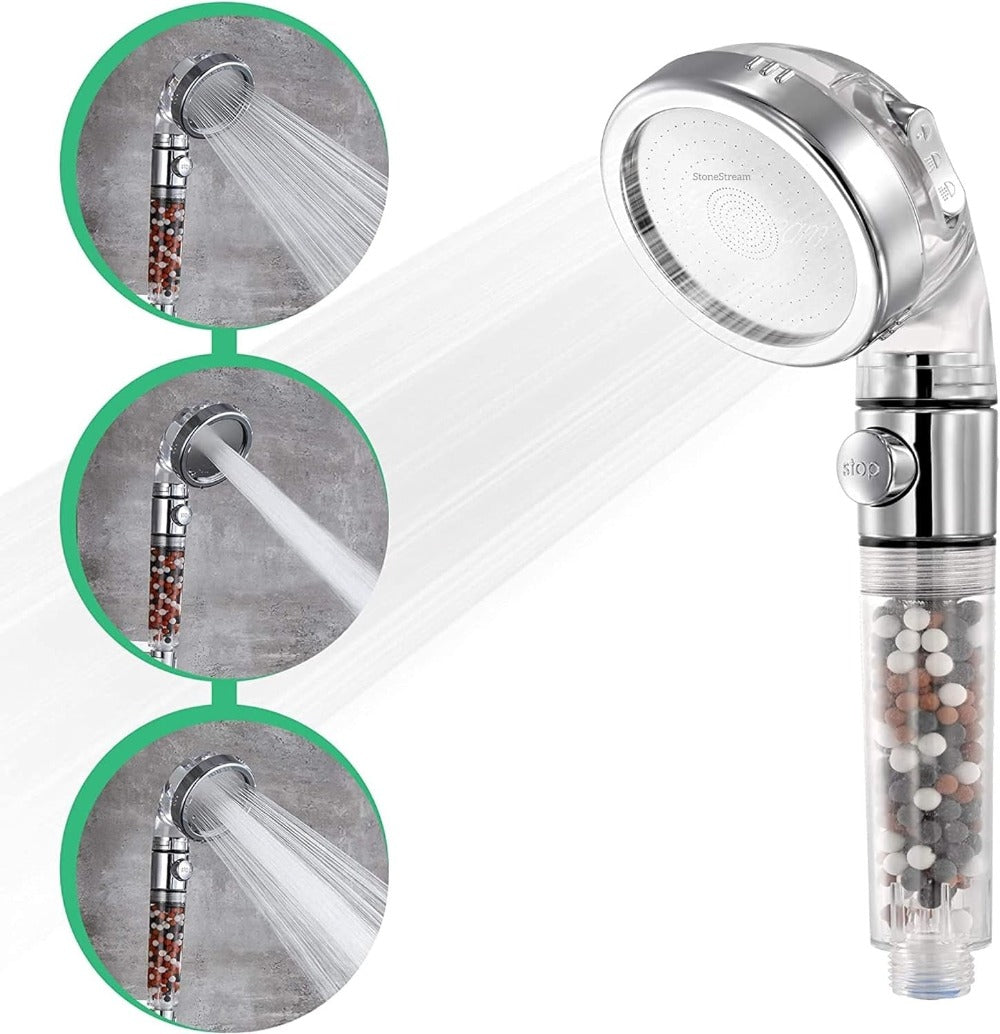 Ceramic-Bead Fine-Stream Handheld Shower Head