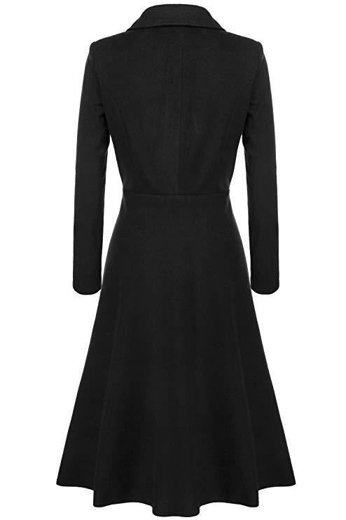 Women’s Wool Coat – Tailored Fit – Classic Lapel – Button Front – Mid-Length Sleeve