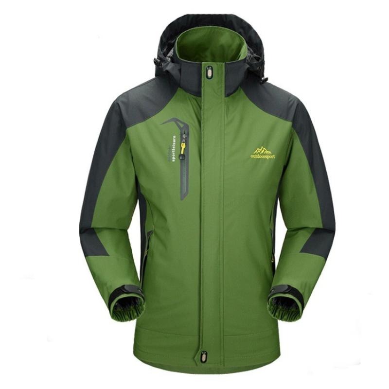 Men’s Outdoor Jacket – Windproof Waterproof – Hooded – Reinforced Panels – Regular Fit