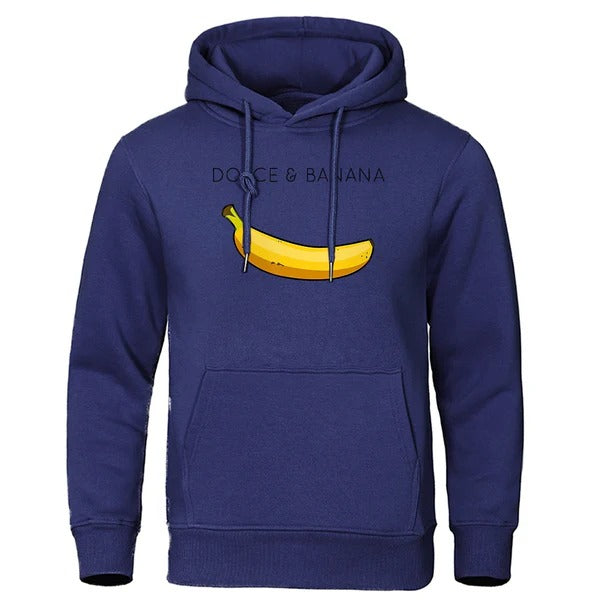 Men’s Hoodie – Relaxed Fit – Cotton Blend – Long Sleeve – Funny Banana Graphic