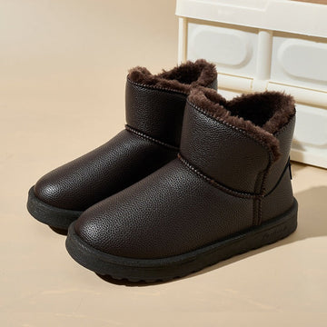 Men’s Ankle Boots – Faux Leather – Fur Lined – Insulated Sole – Outdoor Wear