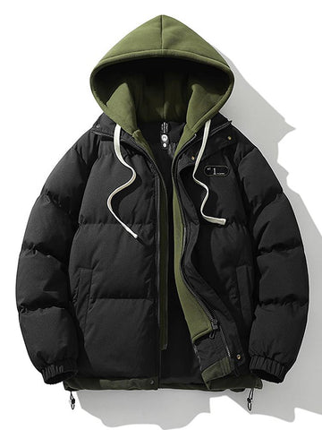 Men's hooded puffer jacket for cozy winter days