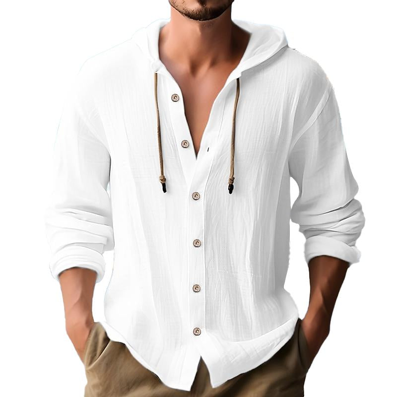 Men's hooded casual shirt