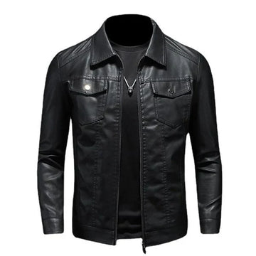 Men's sleek faux leather jacket for an effortless cool look