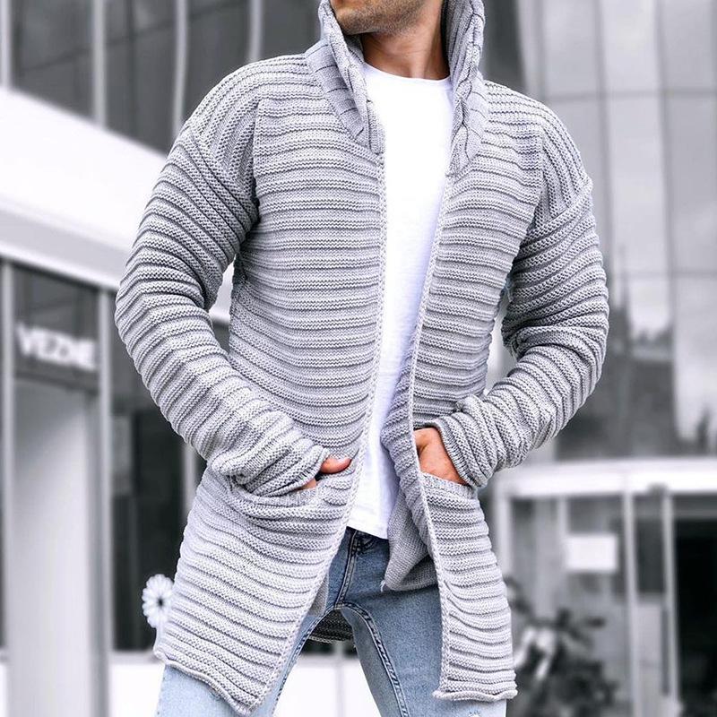 Men’s knitted sweater with turtleneck collar