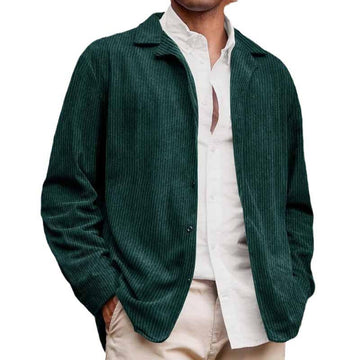 Men's corduroy lapel jacket