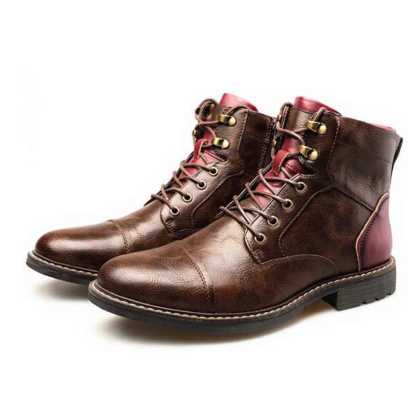 Casual leisure boots with zipper closure for men