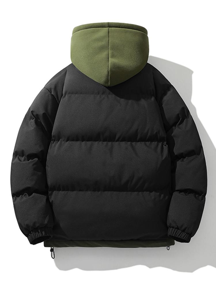 Men's hooded puffer jacket for cozy winter days