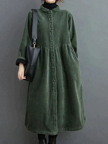 Women's long corduroy coat