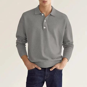 Men's classic long-sleeve polo shirt