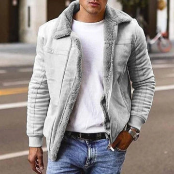 Men's shearling-lined winter jacket for effortless warmth