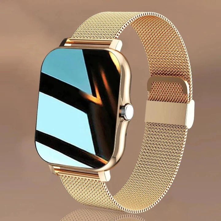 Tempered Glass Milanese Magnetic Clasp Smartwatch