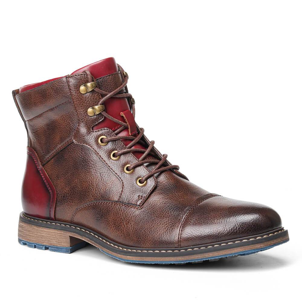 Men's leather lace-up ankle boots