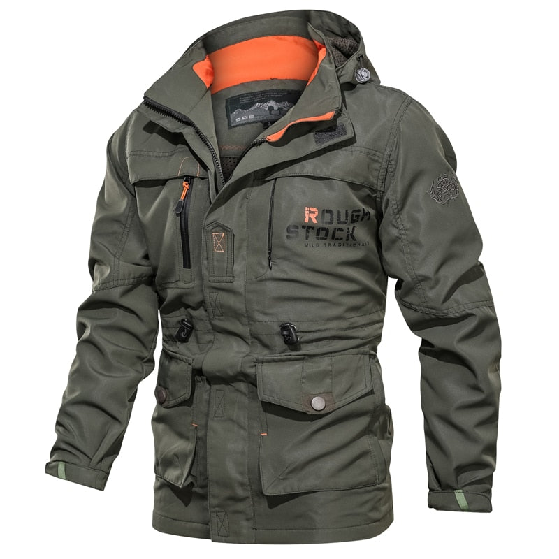 Caleb - men's tactical jacket with multiple pockets and hood