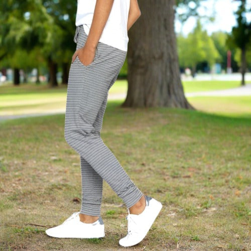 Women's striped casual jogger pants