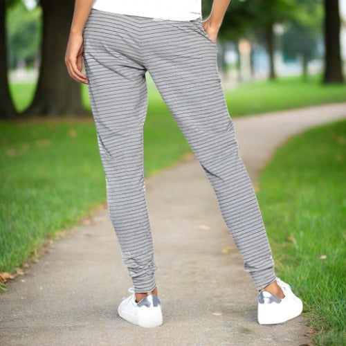 Women's striped casual jogger pants