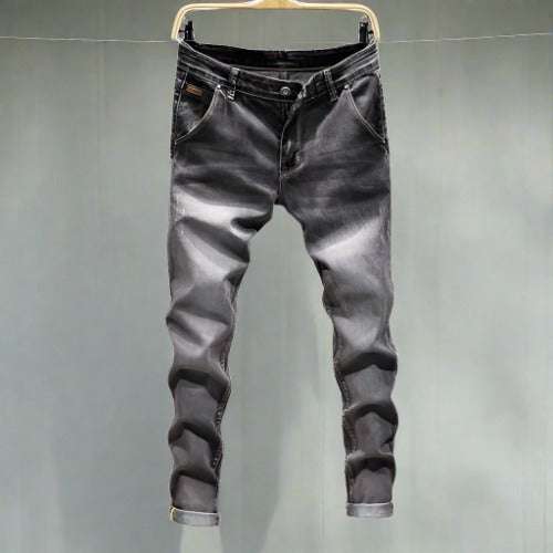 Men's faded slim-fit jeans