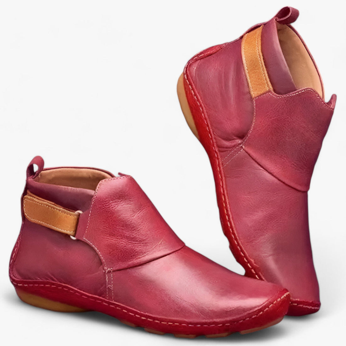 Women's bohemian slip-on ankle boots