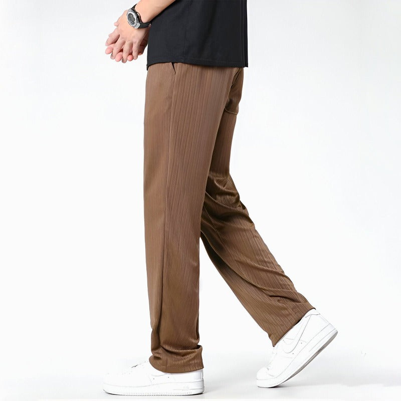 Jack Ribbed Relaxed Fit Pants | Drawstring Waist Casual Pants