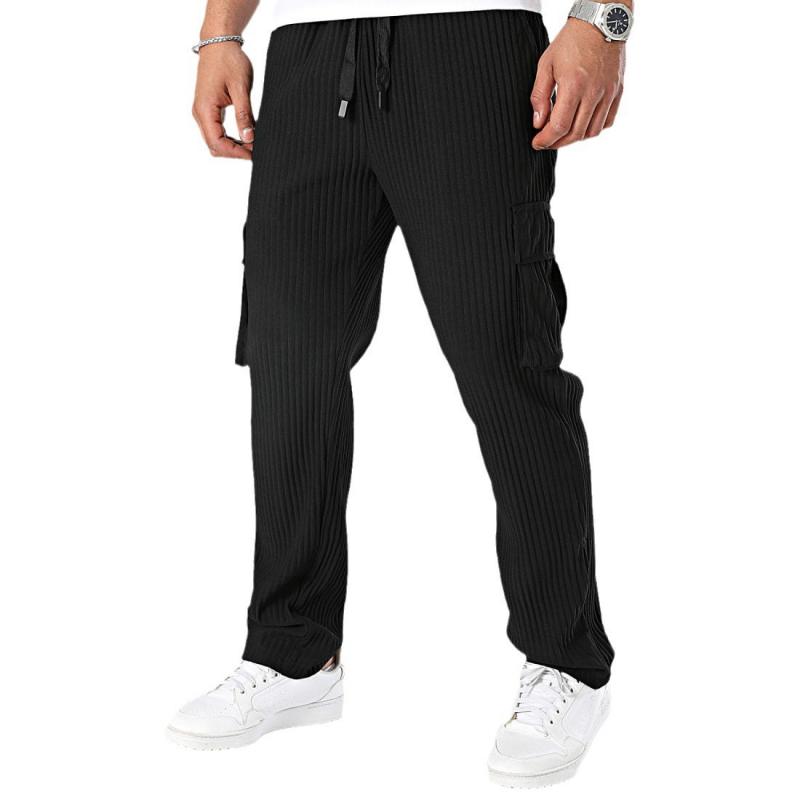 Men's corduroy cargo pants with side pockets