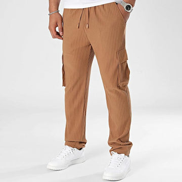 Men's corduroy cargo pants with side pockets