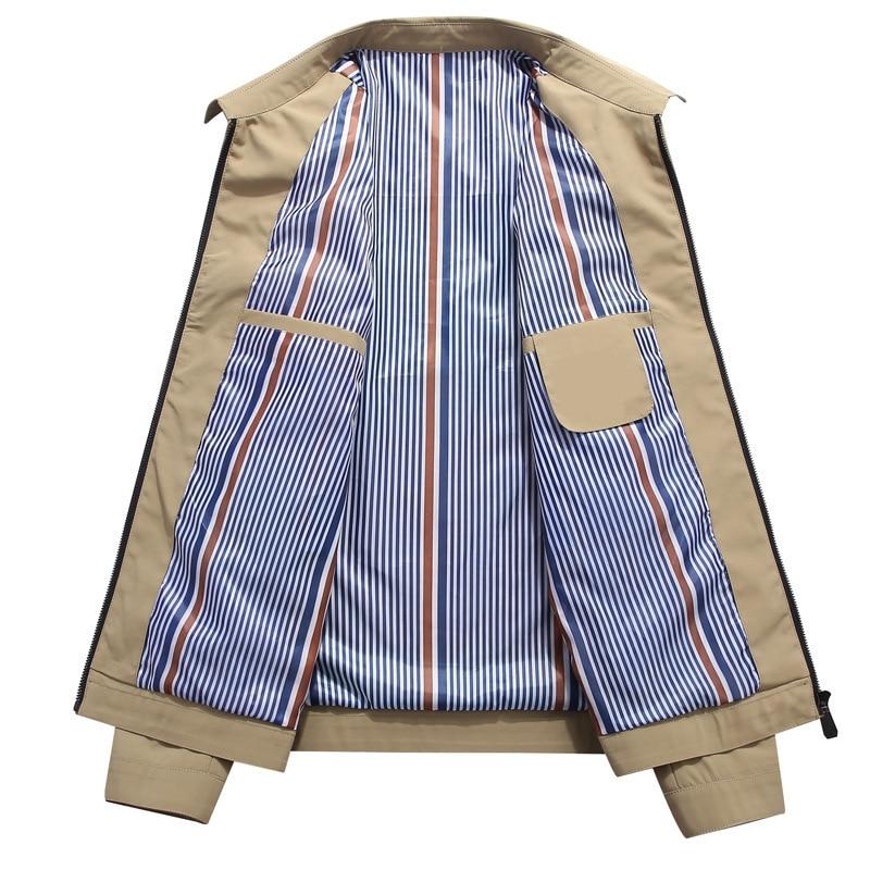 Men's zippered jacket with striped lining