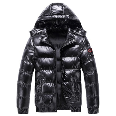 Men's quilted jacket with reflective finish