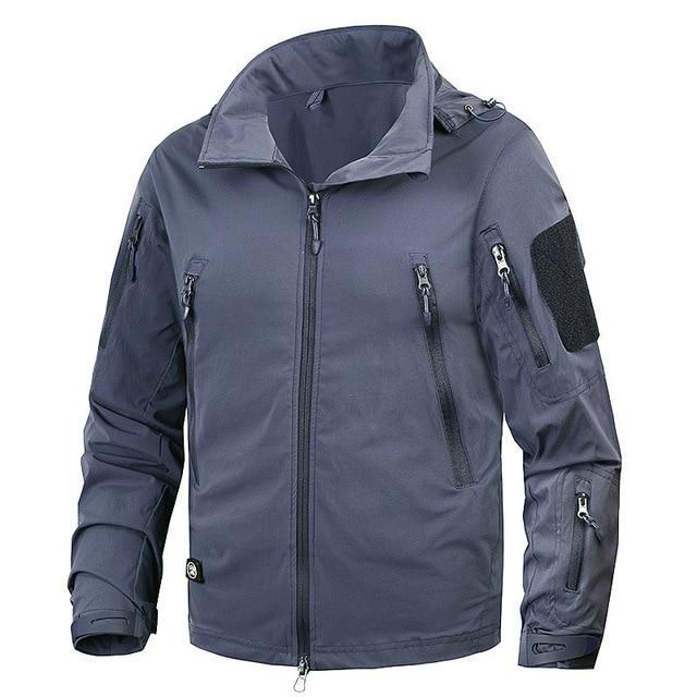 Men's tactical jacket with adjustable hood