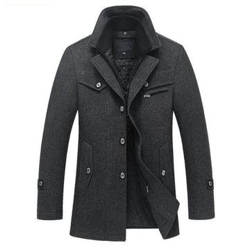 Men's fall-winter tweed jacket with collar