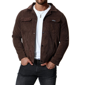 Men's corduroy jacket with double pockets