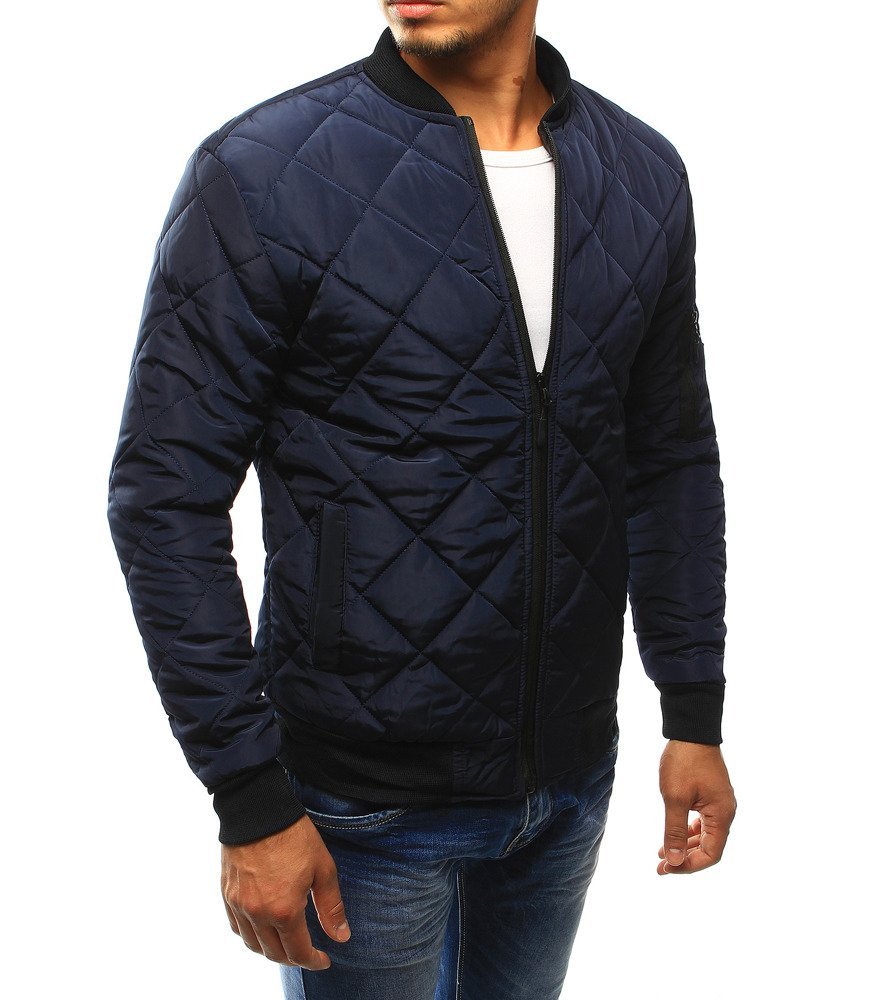 Men's winter jacket with stand collar and full zip