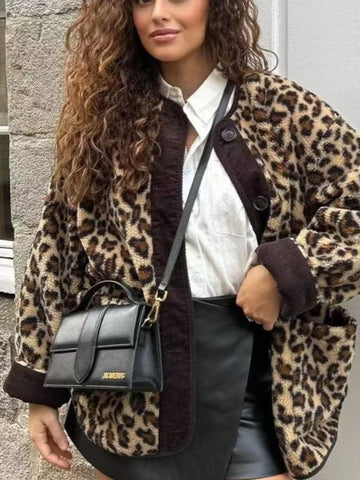 Women's leopard print jacket