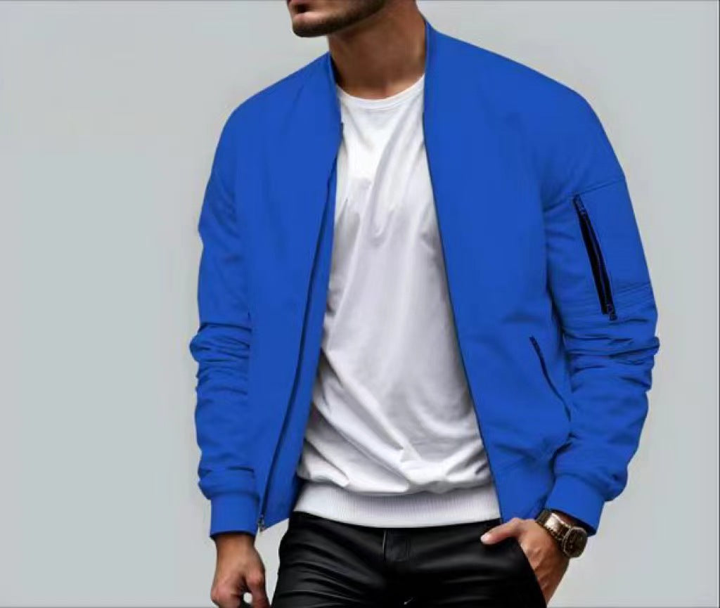 Men's Stylish Bomber Jacket - Front Zip - Casual Fit