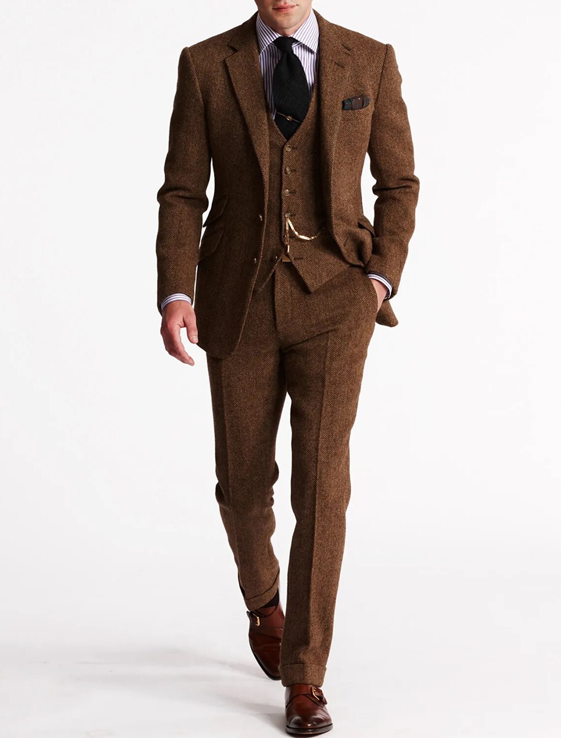 Men's three-piece tailored suit