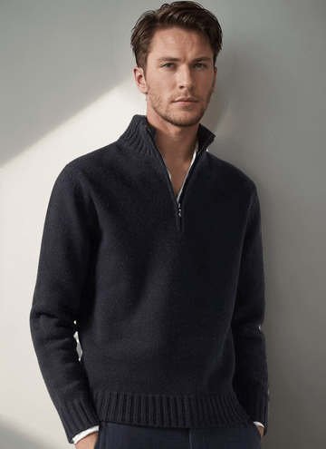 Men's half-zip sweater