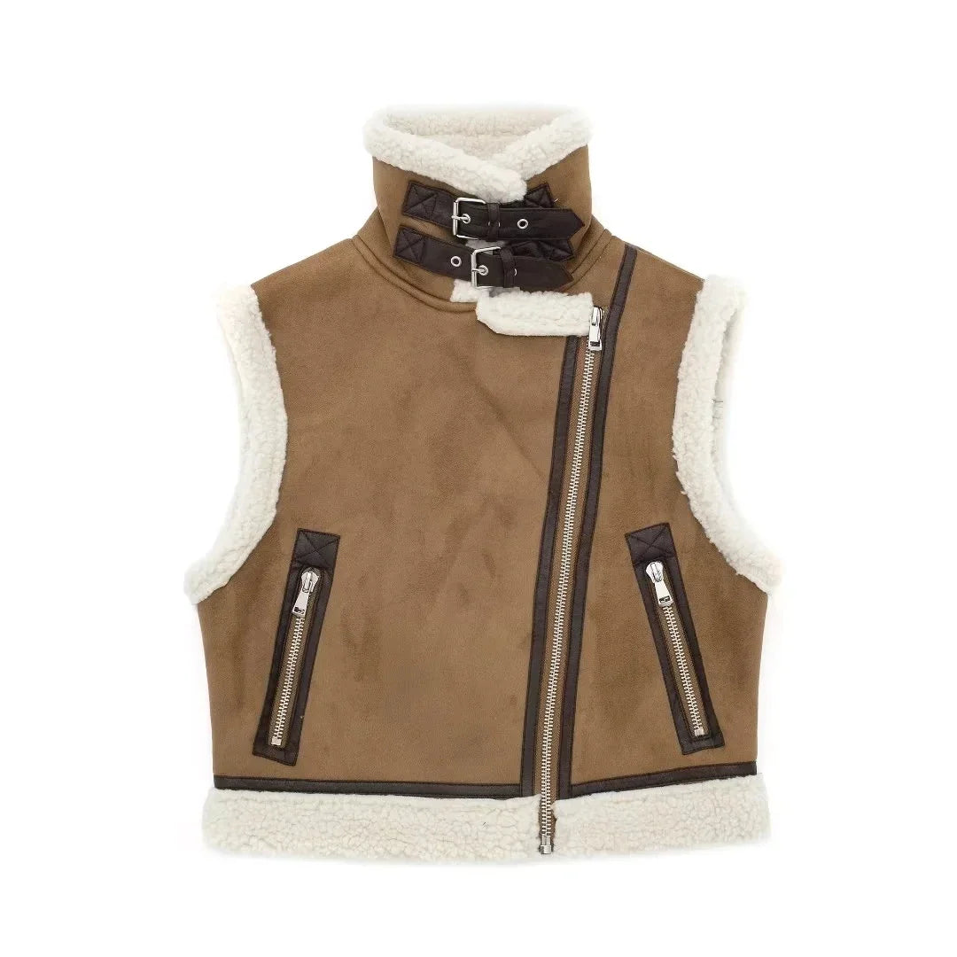 Dames shearling gilet