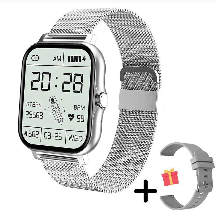 Tempered Glass Milanese Magnetic Clasp Smartwatch