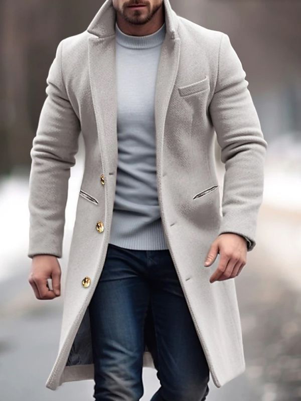 Men’s long sleeve trench coat