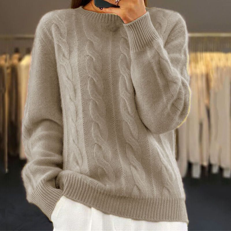 Women's cable-knit sweater for cozy warmth