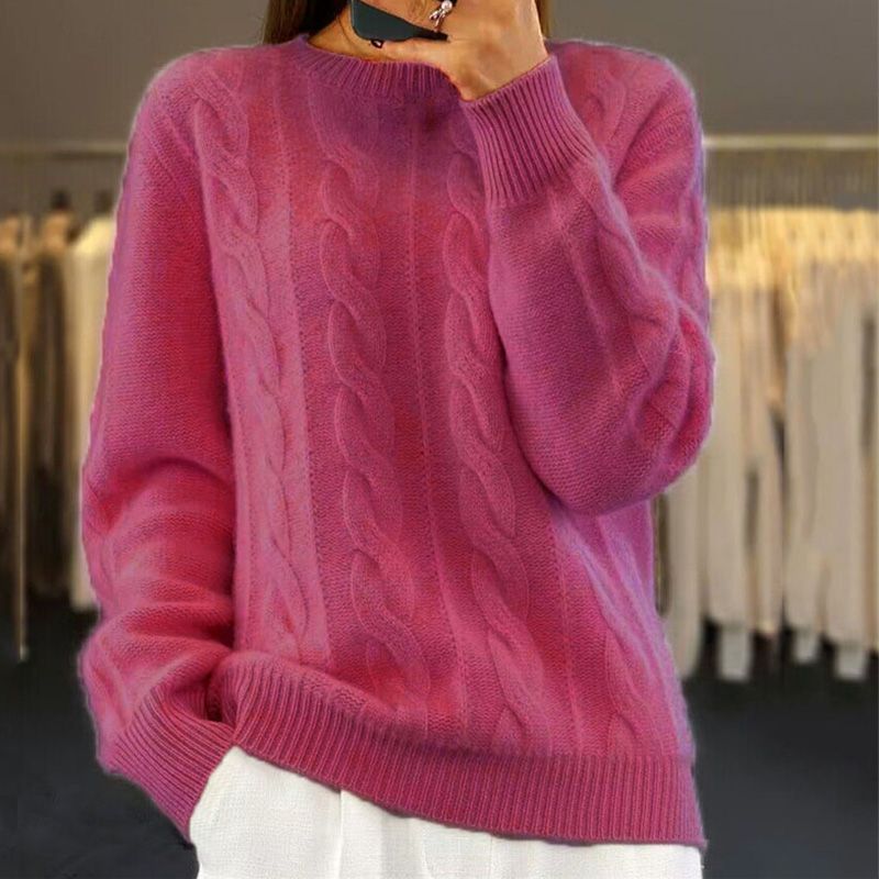 Women's cable-knit sweater for cozy warmth