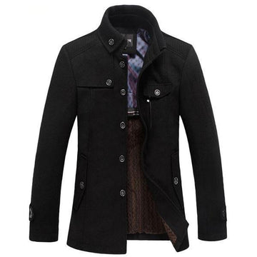 Men's double collar winter jacket