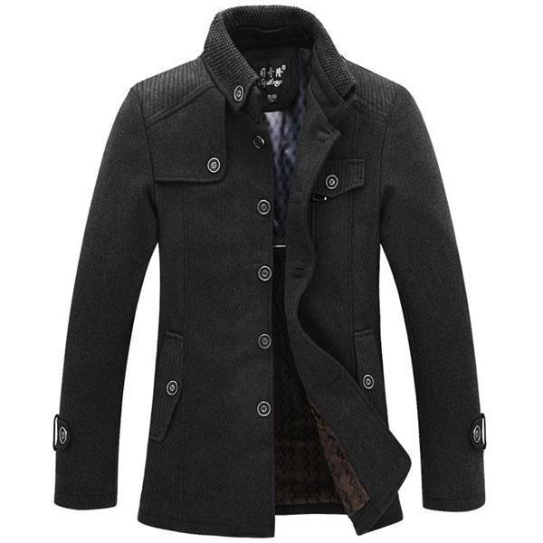 Men's double collar winter jacket