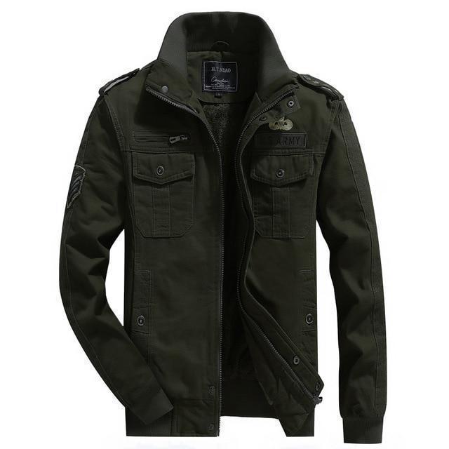 Elias - men's military jacket with stand collar