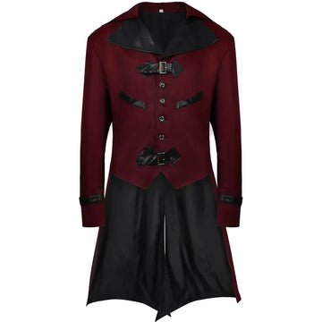 Unisex steampunk tailcoat with button closure