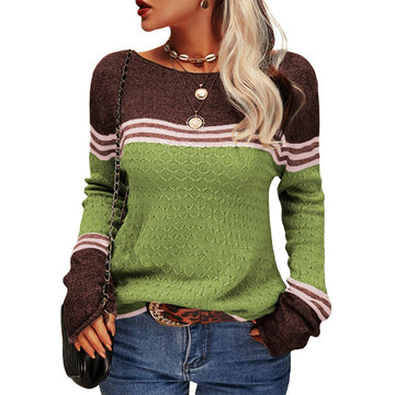 Women's dual-tone color block sweater