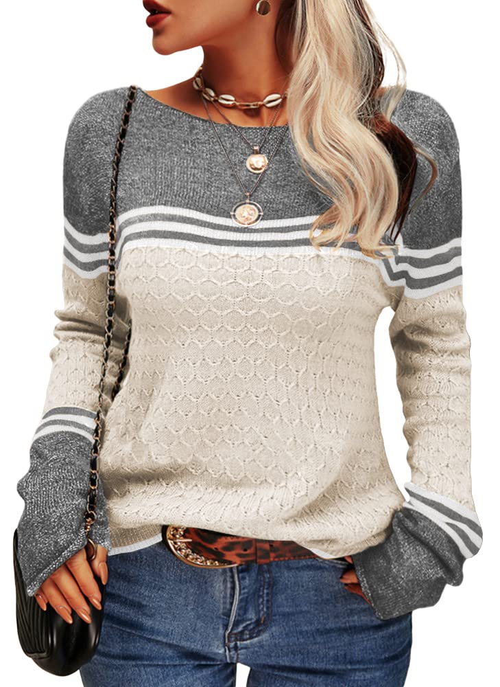 Women's dual-tone color block sweater